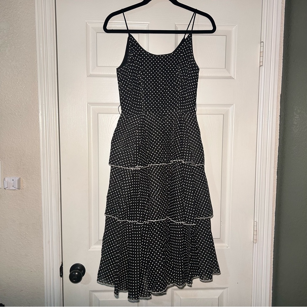 Vintage Black Polka Dot Dress Size 7